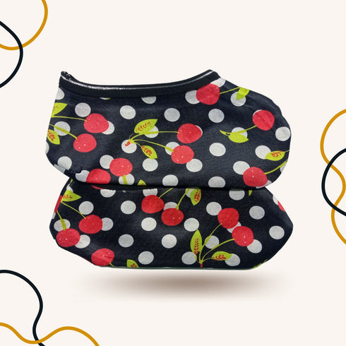 Womens Red Floral No Show Socks - SOXO #1 Imported Socks Brand in Pakistan